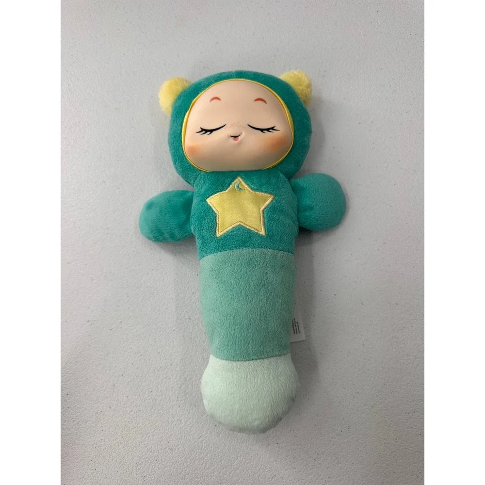 Playskool Gloworm Plush Stuffed Animal Teal Green Sleep Toy 11 Inch Kids Nursery